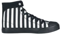 "Black/White Striped Sneakers" Sneakers High Black-white By Gothicana By EMP -Men Fashion Clothing Store 469750a3