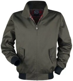 "Khaki Between-Seasons Jacket With Standing Collar" Between-seasons Jacket Khaki By RED By EMP -Men Fashion Clothing Store 469839c