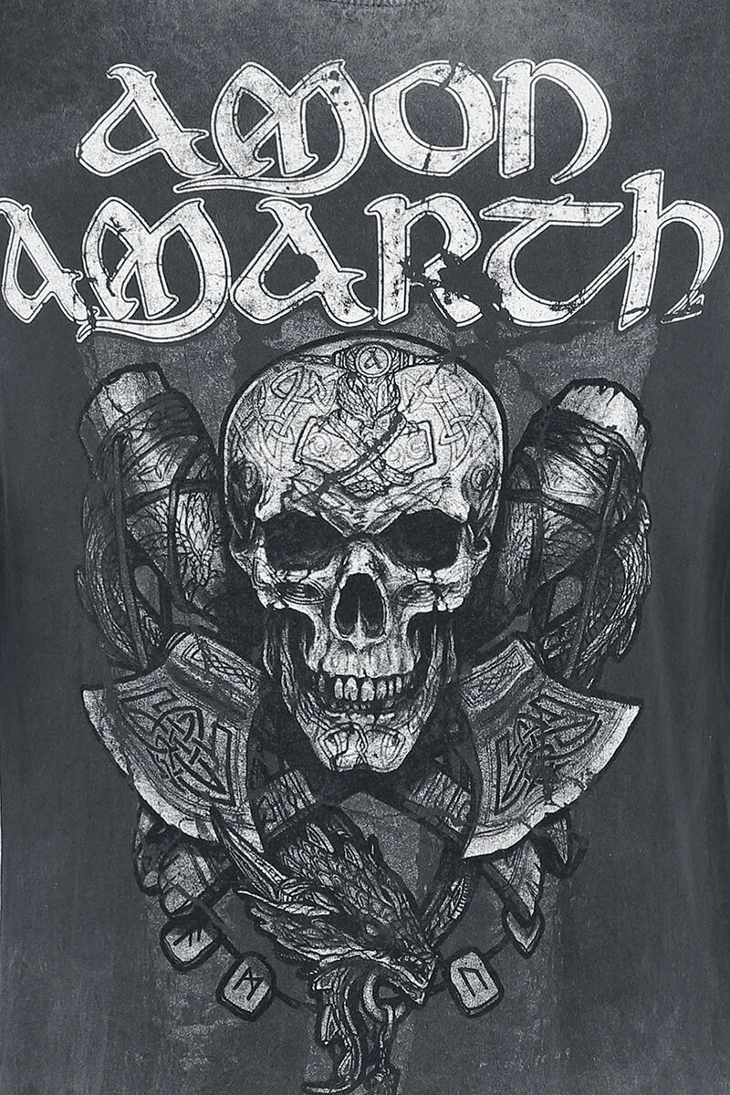 "Carved Skull" T-Shirt Dark Grey By Amon Amarth 5 "Carved Skull" T-Shirt Dark Grey By Amon Amarth - Image 3