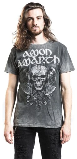 "Carved Skull" T-Shirt Dark Grey By Amon Amarth 10 "Carved Skull" T-Shirt Dark Grey By Amon Amarth -Men Fashion Clothing Store 470093wa