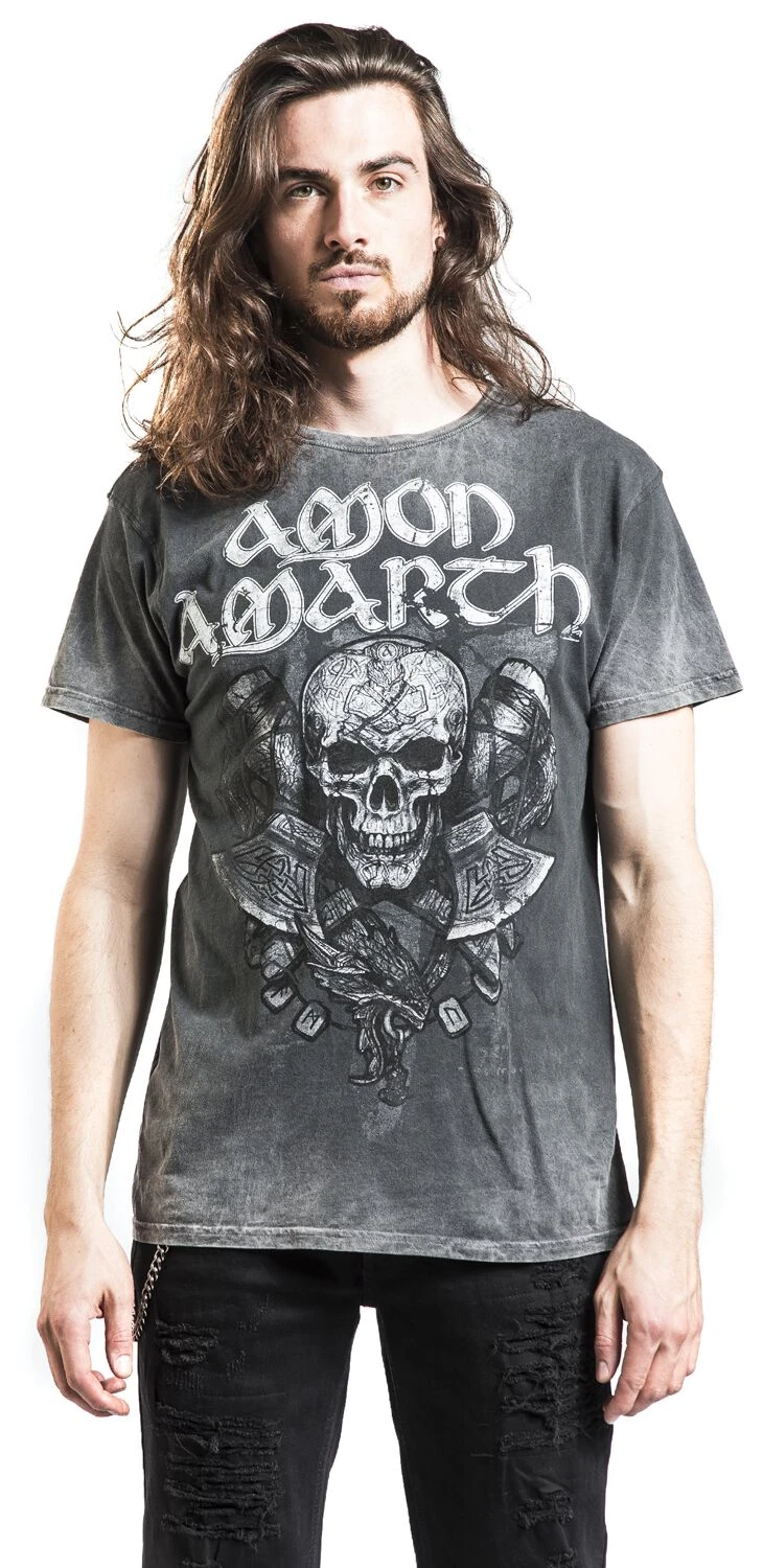 "Carved Skull" T-Shirt Dark Grey By Amon Amarth 6 "Carved Skull" T-Shirt Dark Grey By Amon Amarth - Image 4