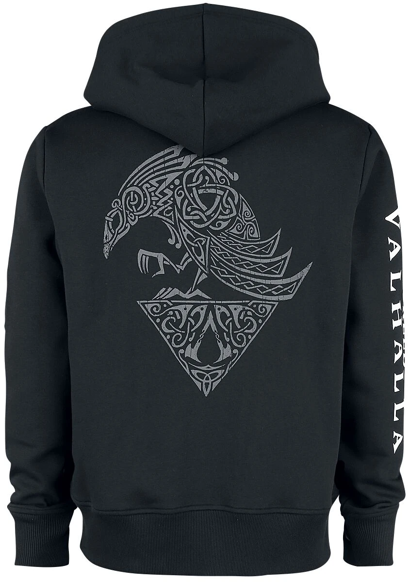 "Valhalla - Raven & Symbol" Hooded Zip Black-grey By Assassin's Creed 4 "Valhalla - Raven & Symbol" Hooded Zip Black-grey By Assassin's Creed - Image 2