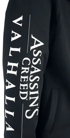 "Valhalla - Raven & Symbol" Hooded Zip Black-grey By Assassin's Creed 12 "Valhalla - Raven & Symbol" Hooded Zip Black-grey By Assassin's Creed -Men Fashion Clothing Store 470469d