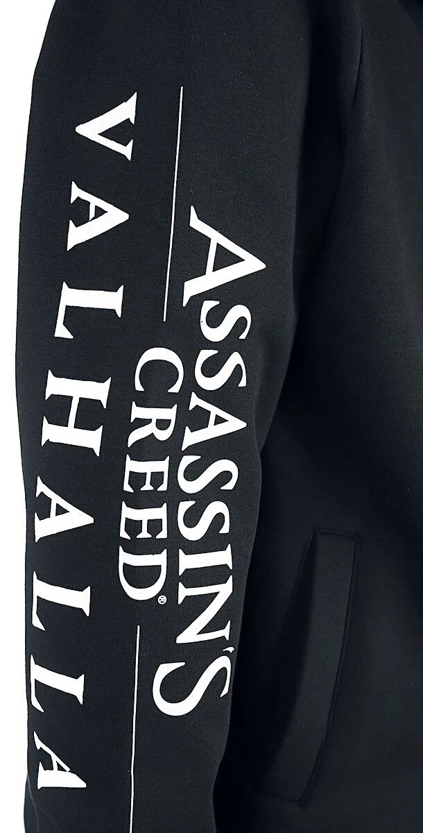 "Valhalla - Raven & Symbol" Hooded Zip Black-grey By Assassin's Creed 6 "Valhalla - Raven & Symbol" Hooded Zip Black-grey By Assassin's Creed - Image 4