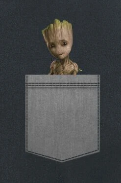 "Pocket Groot" T-Shirt Black By Guardians Of The Galaxy -Men Fashion Clothing Store 471013d