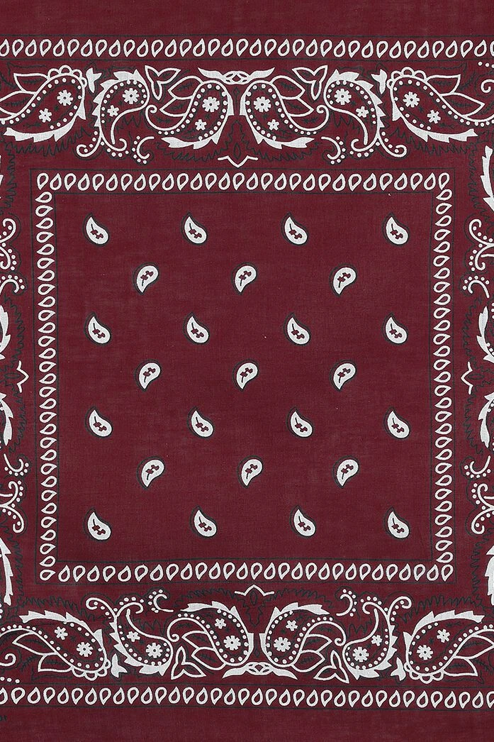 "Bordeaux Paisley" Bandana Burgundy By Rock Daddy 5 "Bordeaux Paisley" Bandana Burgundy By Rock Daddy - Image 3