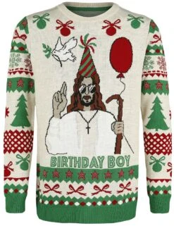 "Birthday Boy" Christmas Jumper Multicolour By Ugly Christmas Sweater