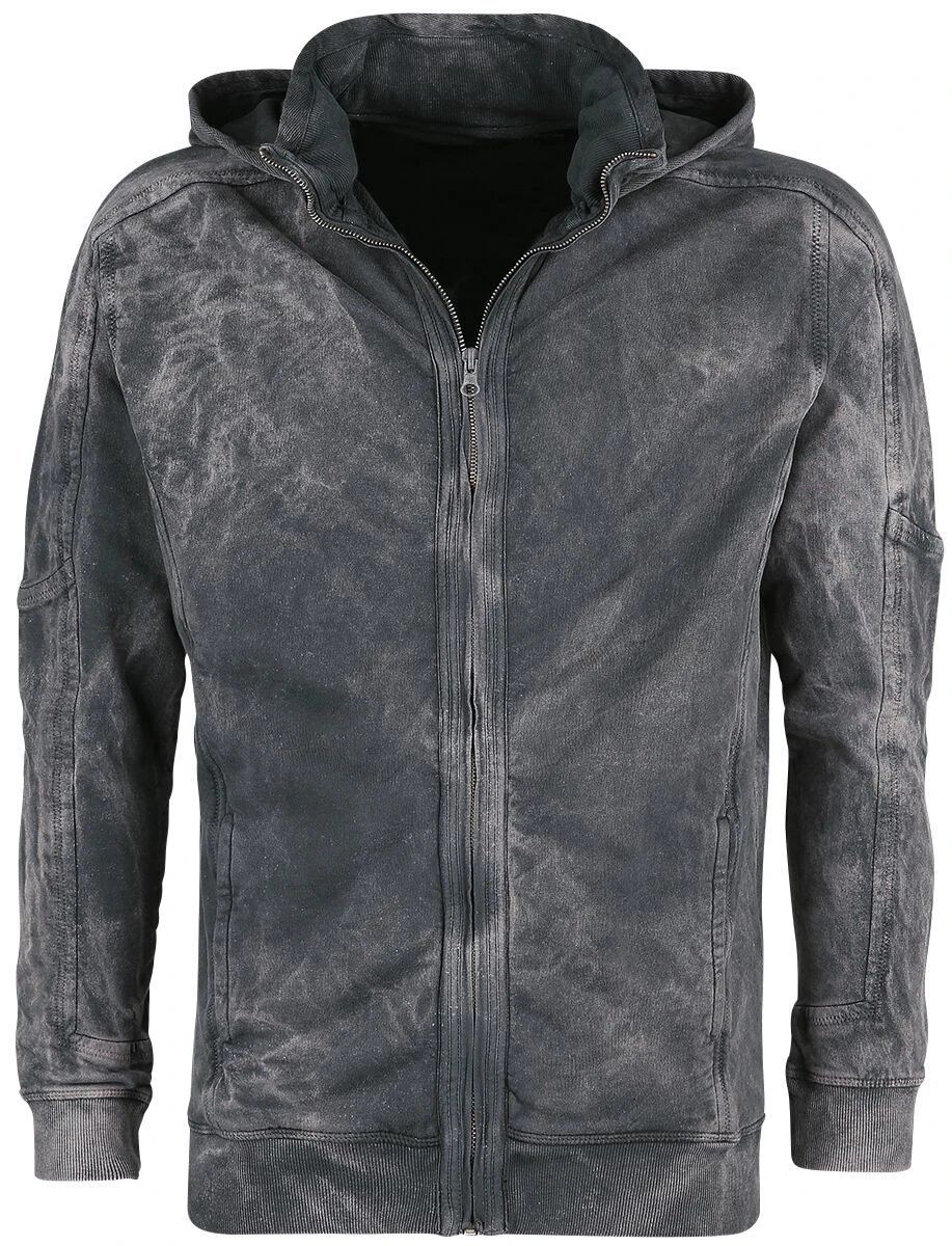 "Zip Hoodie Alp" Hooded Zip Grey By Outer Vision 3 "Zip Hoodie Alp" Hooded Zip Grey By Outer Vision