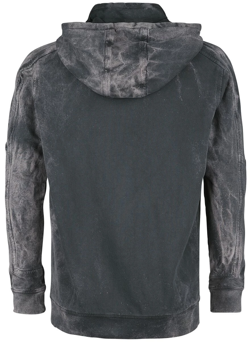 "Zip Hoodie Alp" Hooded Zip Grey By Outer Vision 4 "Zip Hoodie Alp" Hooded Zip Grey By Outer Vision - Image 2