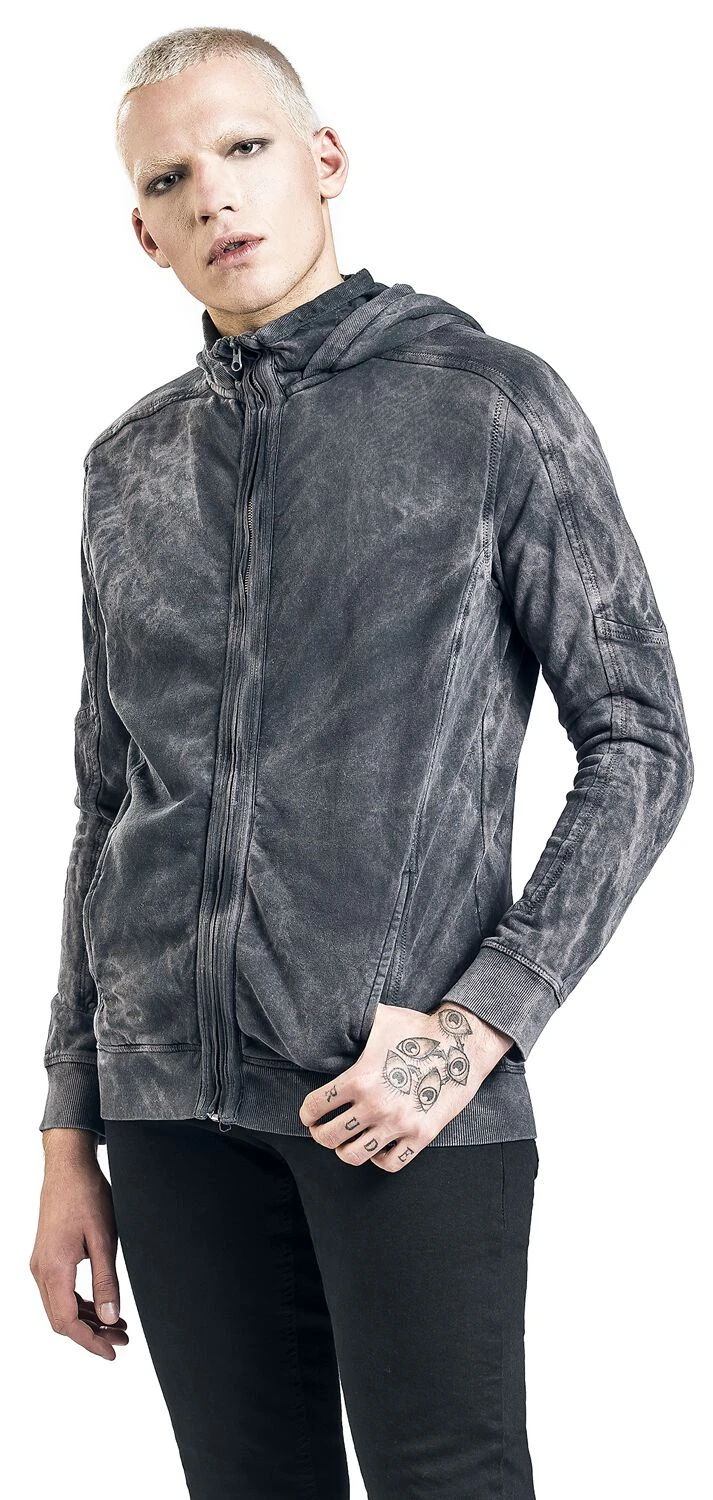 "Zip Hoodie Alp" Hooded Zip Grey By Outer Vision 6 "Zip Hoodie Alp" Hooded Zip Grey By Outer Vision - Image 4