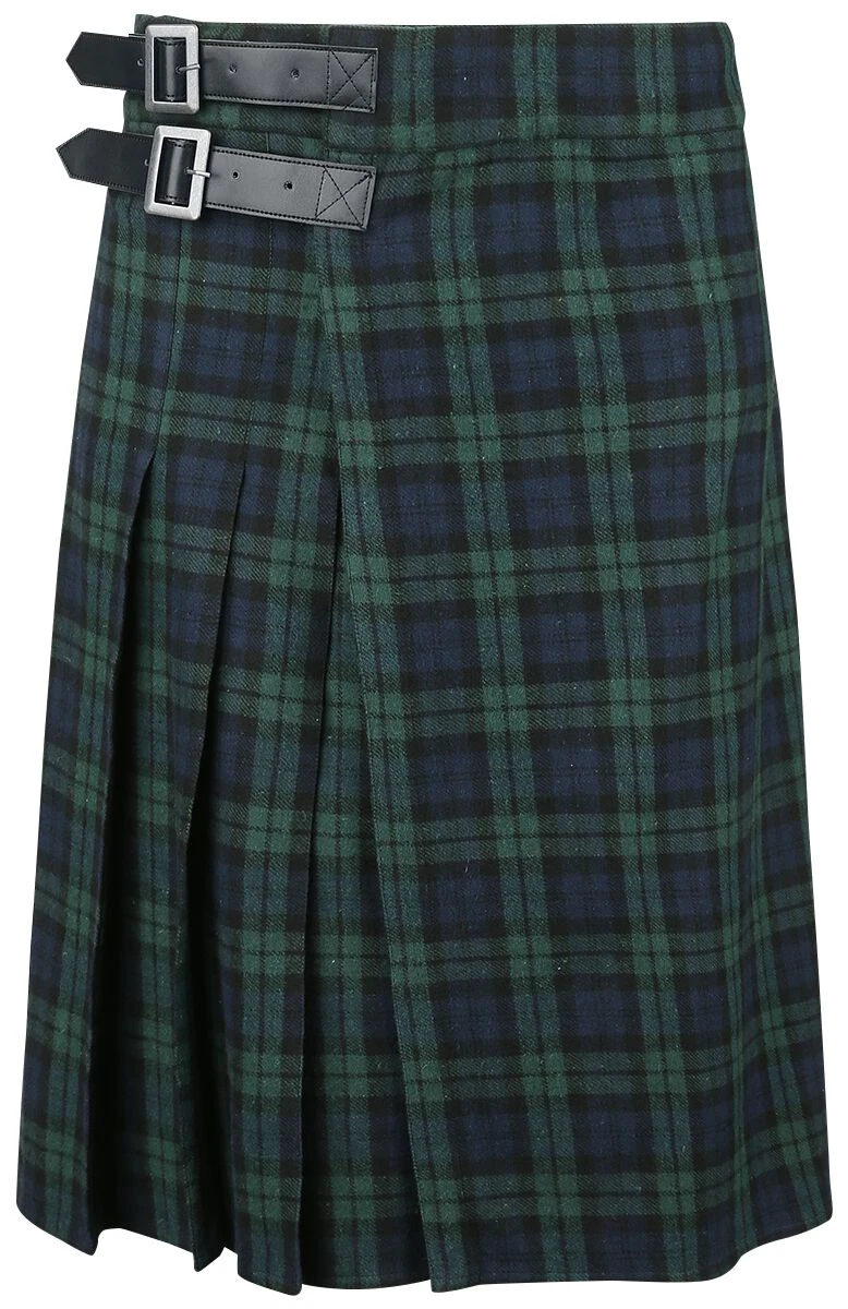"Blue/Green Kilt With Side Buckles" Medium-length Skirt Blue-green By Black Premium By EMP 3 "Blue/Green Kilt With Side Buckles" Medium-length Skirt Blue-green By Black Premium By EMP