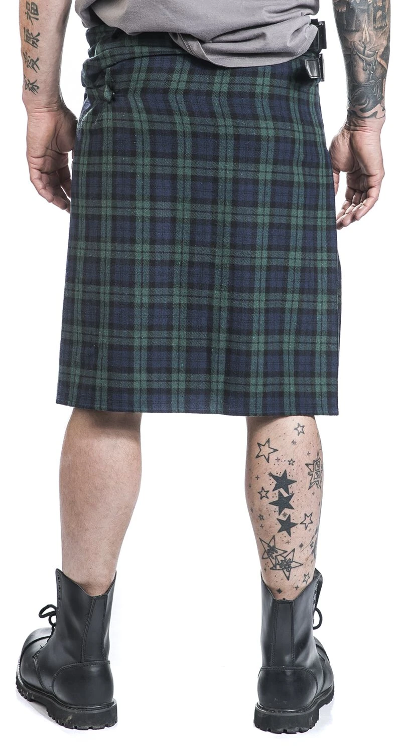 "Blue/Green Kilt With Side Buckles" Medium-length Skirt Blue-green By Black Premium By EMP 8 "Blue/Green Kilt With Side Buckles" Medium-length Skirt Blue-green By Black Premium By EMP - Image 6