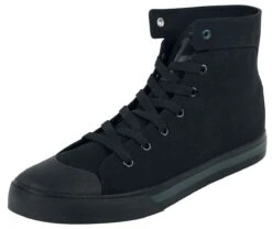 "Black Sneakers With Embroidered Anchor And Coloured Details" Sneakers High Black By Black Premium By EMP