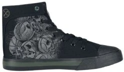 "Black Sneakers With Skull Print" Sneakers High Black By Black Premium By EMP -Men Fashion Clothing Store 476731a3