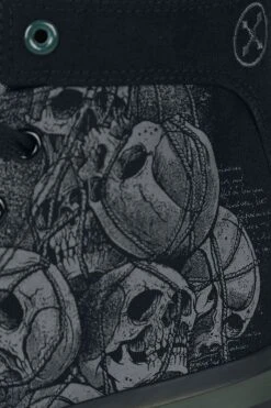 "Black Sneakers With Skull Print" Sneakers High Black By Black Premium By EMP -Men Fashion Clothing Store 476731d