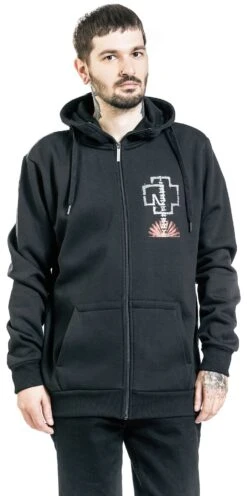"Sonne" Hooded Zip Black By Rammstein -Men Fashion Clothing Store 477000wa