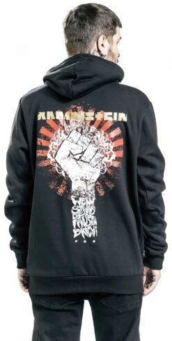 "Sonne" Hooded Zip Black By Rammstein -Men Fashion Clothing Store 477000wb