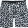 "Black/White Swim Shorts In Batik Look" Swim Shorts Black-white By RED By EMP 1 "Black/White Swim Shorts In Batik Look" Swim Shorts Black-white By RED By EMP -Men Fashion Clothing Store 477004a