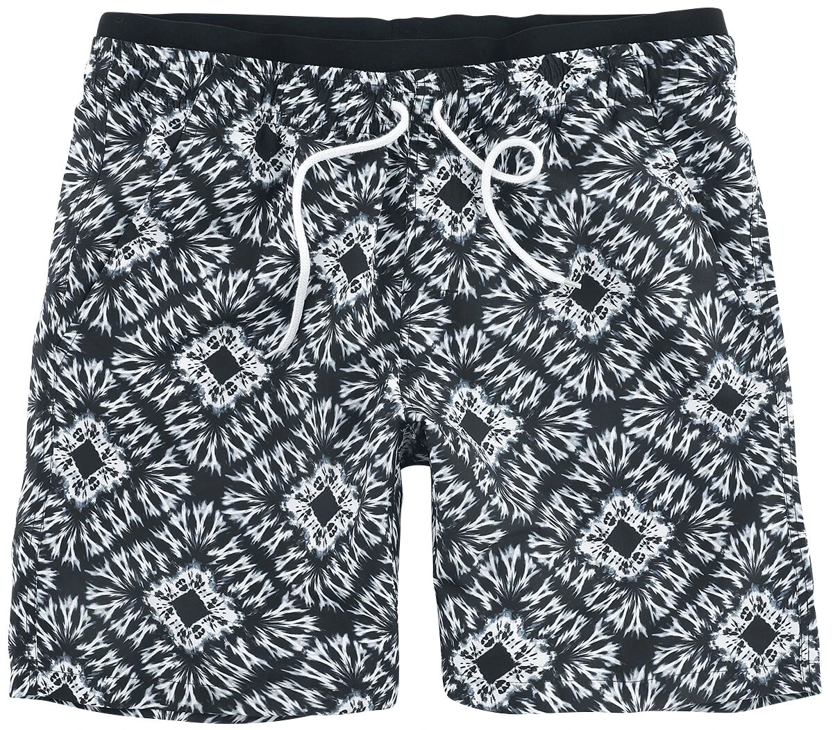"Black/White Swim Shorts In Batik Look" Swim Shorts Black-white By RED By EMP 3 "Black/White Swim Shorts In Batik Look" Swim Shorts Black-white By RED By EMP