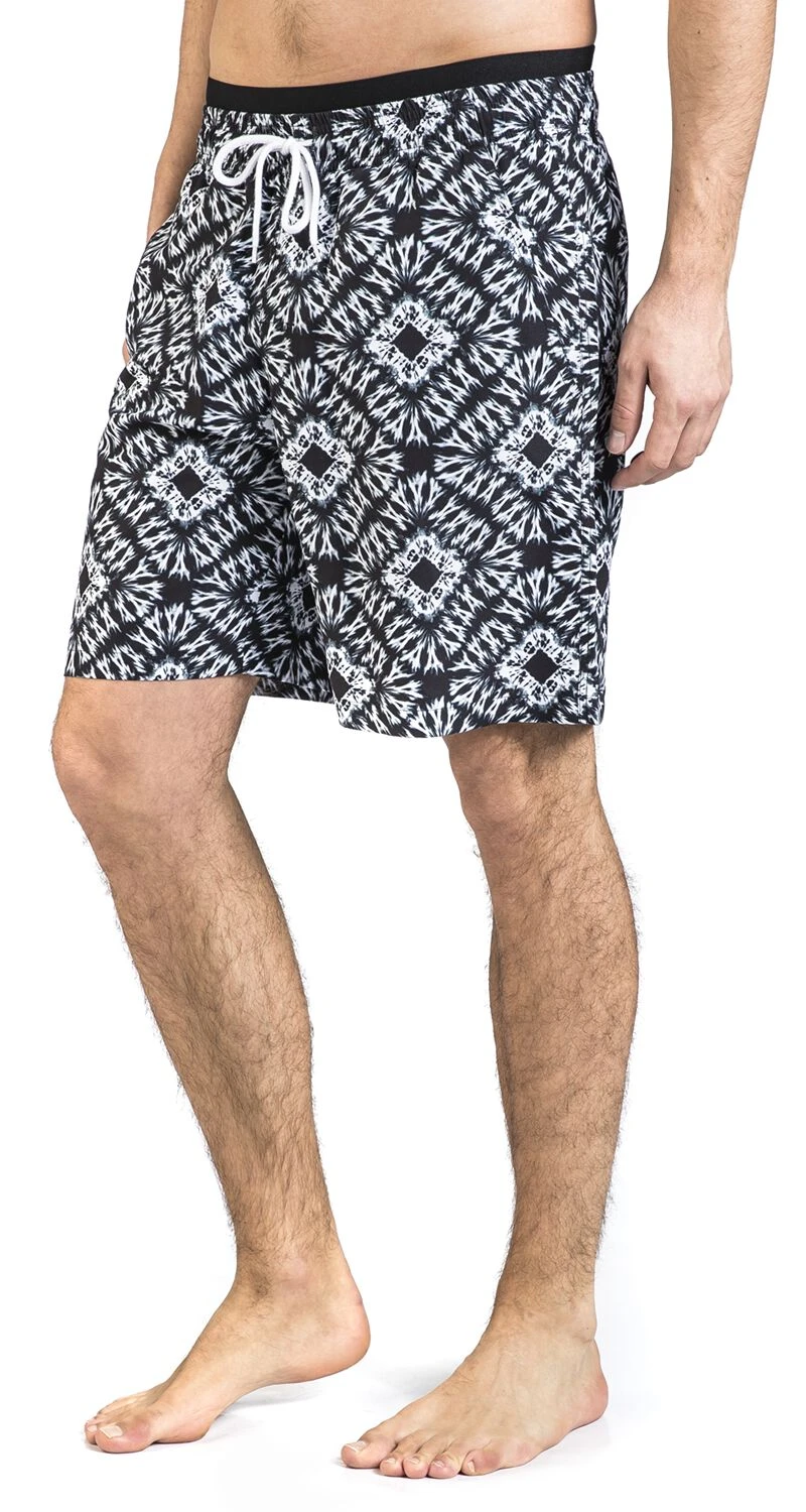 "Black/White Swim Shorts In Batik Look" Swim Shorts Black-white By RED By EMP 7 "Black/White Swim Shorts In Batik Look" Swim Shorts Black-white By RED By EMP - Image 5