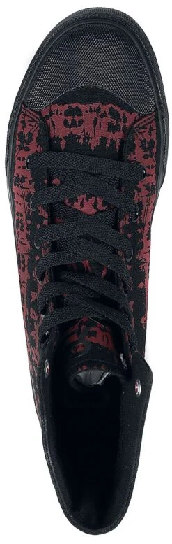 "Red/Black Batik-Look Sneakers" Sneakers High Red-black By RED By EMP -Men Fashion Clothing Store 477016a4