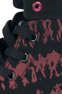 "Red/Black Batik-Look Sneakers" Sneakers High Red-black By RED By EMP -Men Fashion Clothing Store 477016d