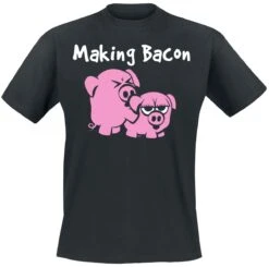 "Making Bacon" T-Shirt Black By Tierisch