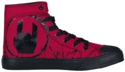 "Red Sneakers With Rockhand Print" Sneakers High Red By EMP Basic Collection 10 "Red Sneakers With Rockhand Print" Sneakers High Red By EMP Basic Collection -Men Fashion Clothing Store 478241a3