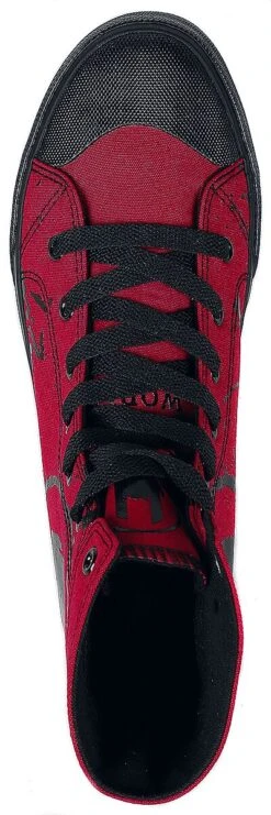 "Red Sneakers With Rockhand Print" Sneakers High Red By EMP Basic Collection 11 "Red Sneakers With Rockhand Print" Sneakers High Red By EMP Basic Collection -Men Fashion Clothing Store 478241a4