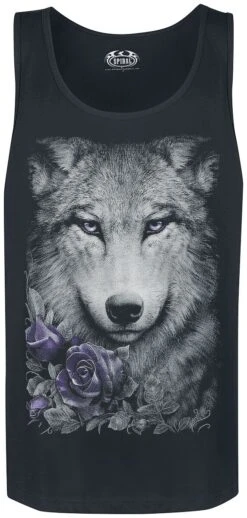 "Wolf Roses" Tanktop Black By Spiral