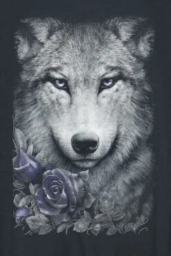 "Wolf Roses" Tanktop Black By Spiral 8 "Wolf Roses" Tanktop Black By Spiral -Men Fashion Clothing Store 479551d