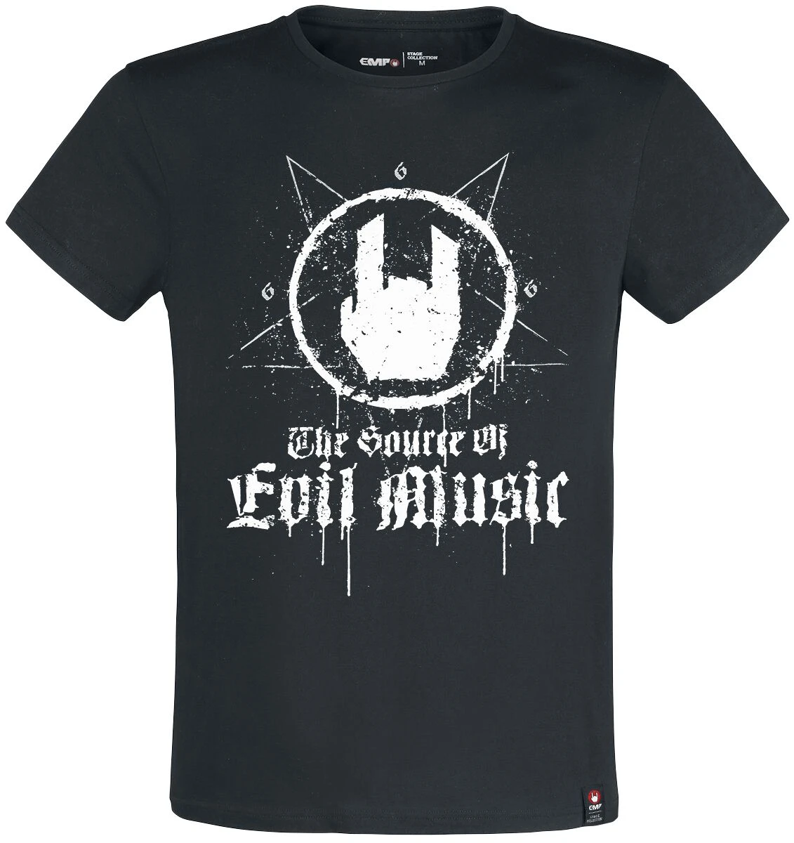 "Black T-shirt With Camouflage Rockhand Print" T-Shirt Black By EMP Stage Collection 3 "Black T-shirt With Camouflage Rockhand Print" T-Shirt Black By EMP Stage Collection