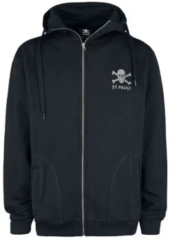 "FC St. Pauli - Skull" Hooded Zip Black By FC St. Pauli