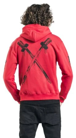 "Deadpool - Logo" Hooded Zip Red By Deadpool -Men Fashion Clothing Store 480564wb