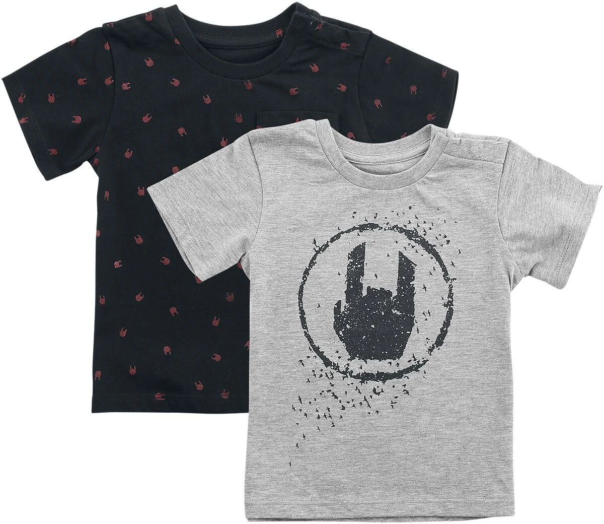 "Set Of Two Kids’ Black/grey T-shirts" T-Shirt Black-grey By EMP Stage Collection 3 "Set Of Two Kids’ Black/grey T-shirts" T-Shirt Black-grey By EMP Stage Collection