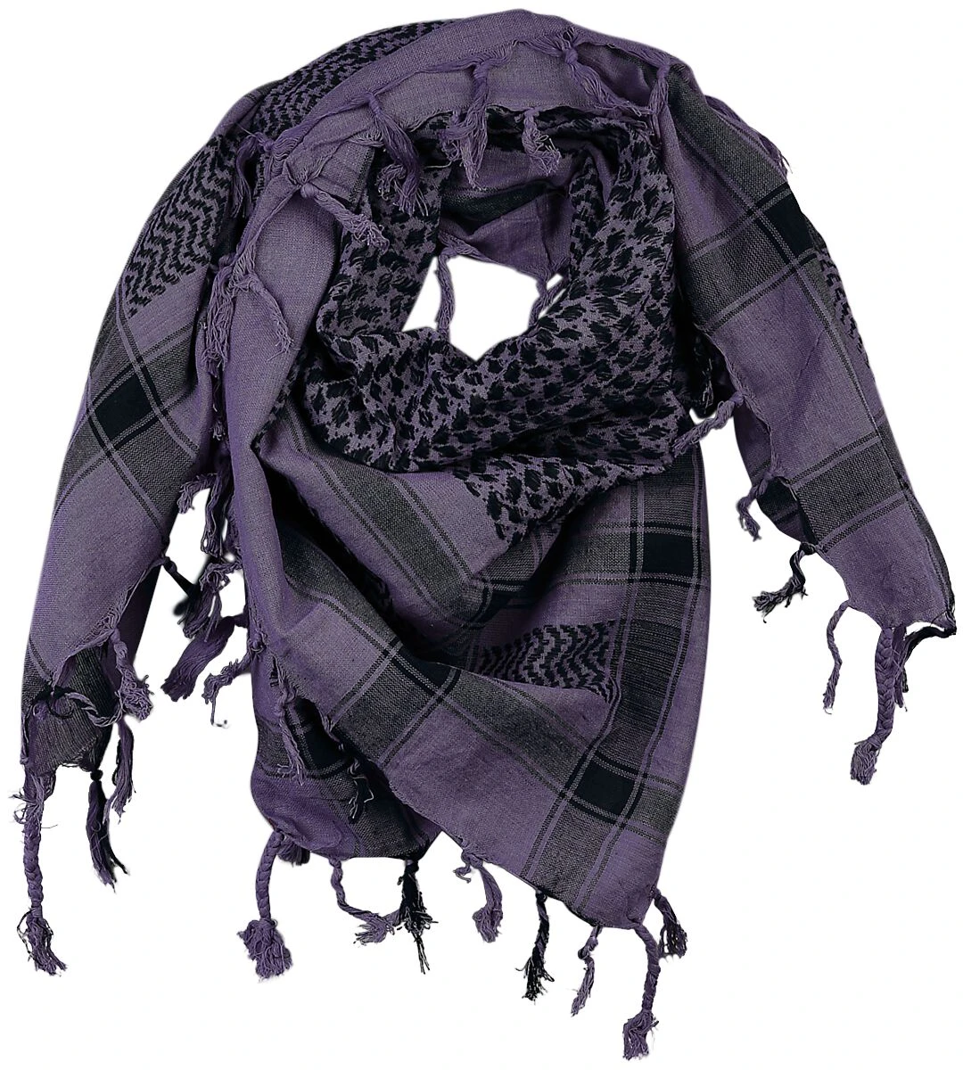 "Keffiyeh" Scarf Purple-black By Rock Daddy 3 "Keffiyeh" Scarf Purple-black By Rock Daddy