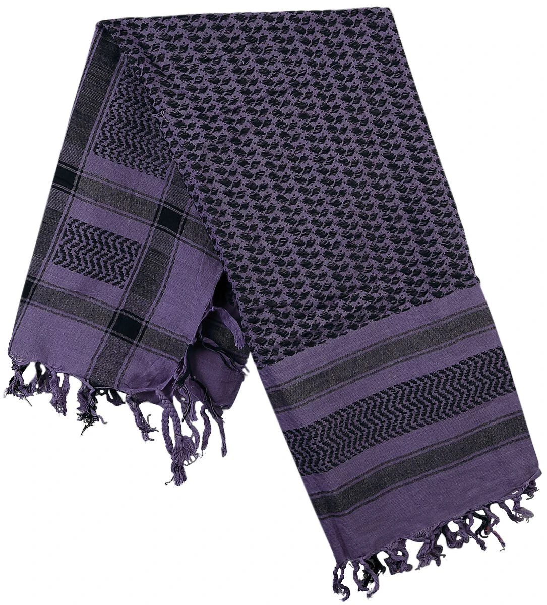 "Keffiyeh" Scarf Purple-black By Rock Daddy 4 "Keffiyeh" Scarf Purple-black By Rock Daddy - Image 2