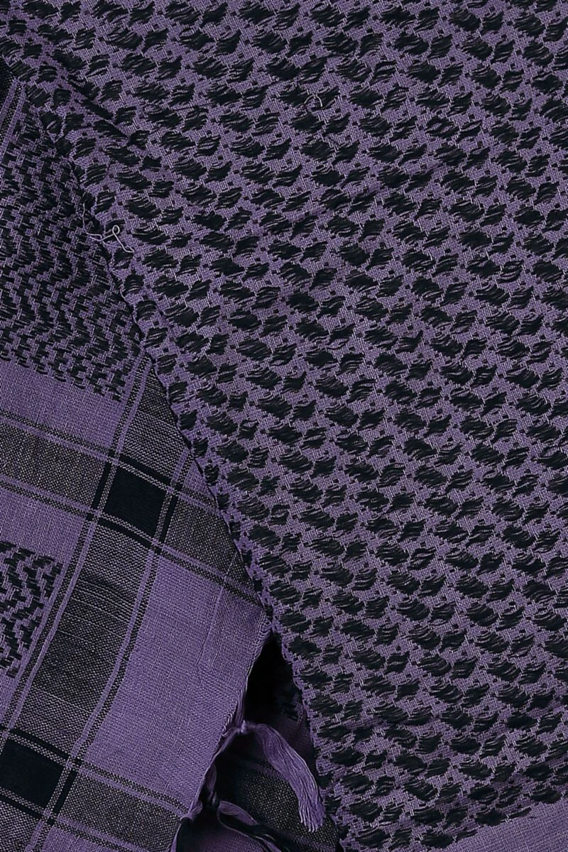 "Keffiyeh" Scarf Purple-black By Rock Daddy 5 "Keffiyeh" Scarf Purple-black By Rock Daddy - Image 3