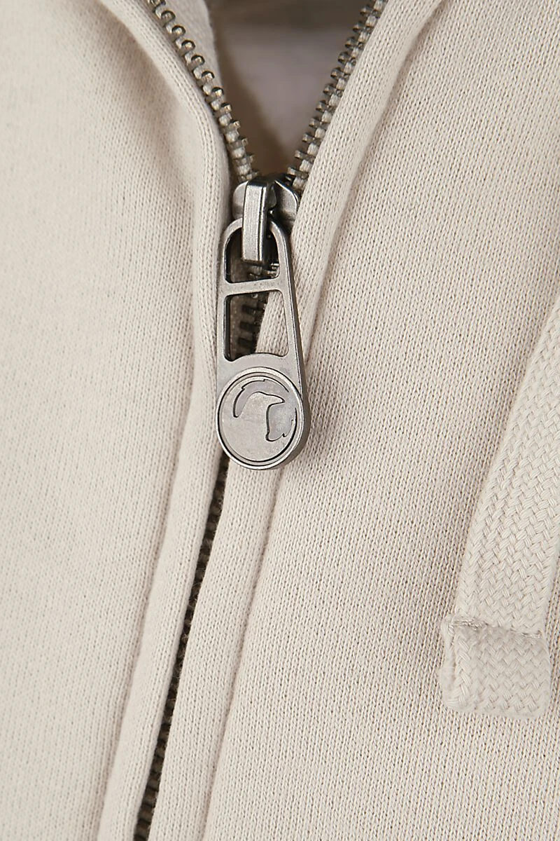 "Beige Hooded Jacket With Celtic-Style Print" Hooded Zip Beige By Black Premium By EMP 5 "Beige Hooded Jacket With Celtic-Style Print" Hooded Zip Beige By Black Premium By EMP - Image 3