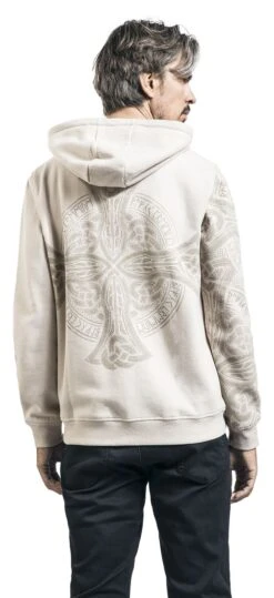 "Beige Hooded Jacket With Celtic-Style Print" Hooded Zip Beige By Black Premium By EMP 13 "Beige Hooded Jacket With Celtic-Style Print" Hooded Zip Beige By Black Premium By EMP -Men Fashion Clothing Store 485384wb