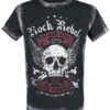 "Black T-shirt With Front Print And Wash" T-Shirt Black By Rock Rebel By EMP 1 "Black T-shirt With Front Print And Wash" T-Shirt Black By Rock Rebel By EMP -Men Fashion Clothing Store 485834a