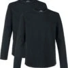 "Double Pack Long-Sleeve Tops In Black With Crew Neck" Long-sleeve Shirt Black By RED By EMP -Men Fashion Clothing Store 486153a
