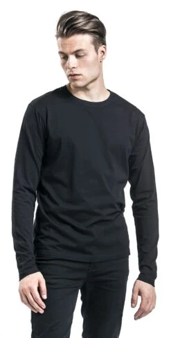 "Double Pack Long-Sleeve Tops In Black With Crew Neck" Long-sleeve Shirt Black By RED By EMP -Men Fashion Clothing Store 486153wa