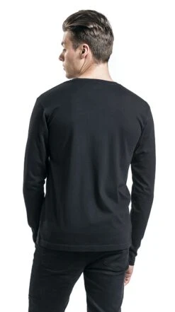 "Double Pack Long-Sleeve Tops In Black With Crew Neck" Long-sleeve Shirt Black By RED By EMP -Men Fashion Clothing Store 486153wb
