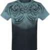 "Waves Tattoo" T-Shirt Turquoise By Outer Vision -Men Fashion Clothing Store 486876a