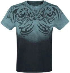 "Waves Tattoo" T-Shirt Turquoise By Outer Vision