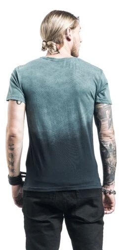 "Waves Tattoo" T-Shirt Turquoise By Outer Vision -Men Fashion Clothing Store 486876wb