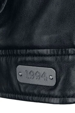 "Logo" Leather Jacket Black By Rammstein -Men Fashion Clothing Store 487816d2