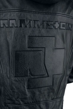 "Logo" Leather Jacket Black By Rammstein -Men Fashion Clothing Store 487816d3