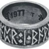"Runes" Ring Silver-coloured By Alchemy Gothic